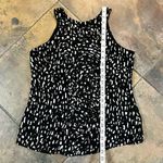 Merona  Halter Black White Ruffle Blouse Small Photo 7