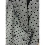 Halogen Women’s Polka Dot Ruffled Trench Coat Double Breasted Size S Petite Photo 3