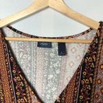 Daytrip Boho Button Down Floral V-Neck Flowy Long Sleeve Top L Photo 5