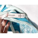 Victoria's Secret  Body‎ By Victoria Unlined Demi Bra 36C Coquette Blue Lace Bow Photo 2