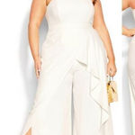 City Chic New! Attract Jumpsuit - ivory, size 16 Photo 0