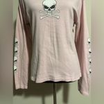 EUC Hot Leathers Pink and White Skull Graphic Long Sleeve size 2XL Photo 3