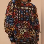 Farm Rio Black Jujus Garden Blouse strawberry size small Photo 0