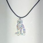 Kirks Folly Sparkling Rhinestone Cat Pendant Necklace Black Photo 1