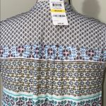 Style & Co  womens sz medium new wave multi color sleeveless top with lace trim Photo 4