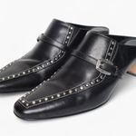 Brighton Y2K Vintage Studded Leather Mules Western Heels Photo 5