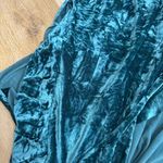 Silence + Noise UO Teal Luna Velvet Strapless Midi Dress Photo 3