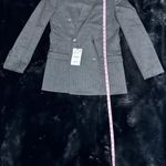 ZARA pinstripes double breasted black pantsuit Photo 1