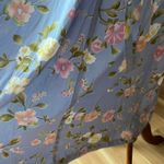 Vintage Small Dress 90s Y2K Maxi Boho 4 Dress Midi Cottage Grunge Floral Tie Purple Photo 5