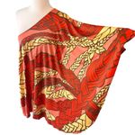 Mara Hoffman Silk one-shoulder dress with an abstract rope print Photo 1