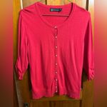 New York & Company Cardigan Sweater with Jeweled Buttons, XXL Red Photo 6