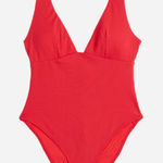 H&M  NWT Women’s High Leg‎ Ribbed Swimsuit Size M Photo 0