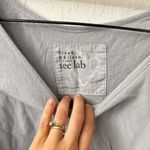 Frank & Eileen  Gray Large Assymetrical Hem Line Lightweight Long Sleeve Cotton Photo 3