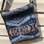 Pendleton ‎ Crossbody Small Wool Purse Satchel Handbag Wallet Aztec Blue Photo 0
