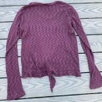 Anthropologie Left of Center Slub Knit purple maroon sweater long sleeve boho Photo 7