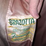 Vintage Brazotta Real Fur Double Breasted Tan and Brown Coat Size L Photo 2