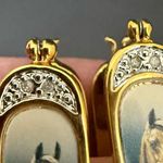 Rare DANBURY MINT Blue Enameled Horse Head Portrait Gold Photo 7