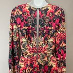 Sam & Lavi Anthropologie Selma Dress Midi Floral Graphic Size XS Peekaboo Back Pink Photo 8