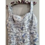 JJ's House Floral Midi Mermaid Dress Size XL Jacquard Wedding Whimsical Glam NEW Silver Photo 3