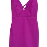 Lulus  Magenta Sheath V-Neck Sleeveless Mini Dress Photo 0