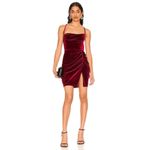 Amanda Uprichard Jasalina Velvet Mini Dress in Wine Red Size S Photo 9
