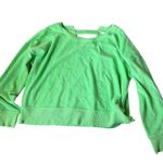 JoyLab Women's Bright Green Open Back Terry Cloth Sweatshirt - Size XS - NWT Photo 0