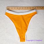 New! Oneone Free People ribbed bikini bottom gold white color block,‎ size XS Photo 4