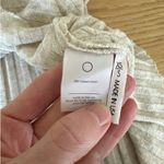 Reformation  - Ribbed Long Sleeve Sweater Mini Dress in Gray Beige Photo 3