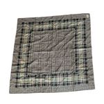 Oscar de la Renta Silk Scarf Women's Green Brown Geometric Square 35" x 35" Photo 3