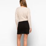 Just Black Size M Tatiana A-Line Denim Mini Skirt Black Frayed Stitch Fix NWT Photo 4