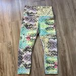 Lululemon Under Crop Leggings II Full-On Luon in Paradise Grid Very Green Multi Photo 4