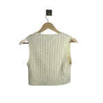 Princess Polly Sydney Cropped V-Neck Sweater Vest in Cream Size S/M Photo 8