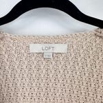 Loft Ann Taylor Chunky Knit Open Front Cardigan Sweater Cream Small Layering Photo 4