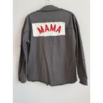 Unbranded MAMA Jacket SHACKET Medium Oversized Shirt FESTIVAL Grunge Slouch Gray Photo 3