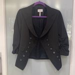 Laundry by Shelli Segal Women's Black Black Cuffed Sleeves Blazer Jacket Sz 2 Photo 1