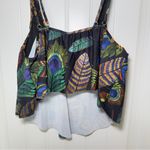 New Duostick XXL Swim Multicolor Tankini Tropical Feather Print Top Vacation Photo 8
