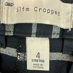 Gap Women's Size 4 Navy Blue & White Striped Slim Cropped Pants Photo 2
