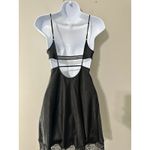 Victoria's Secret Black Lace Trim Cutout Slip Mini Dress Chemise Size XS Photo 3