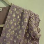Karina Grimaldi  purple and gold blouse  Photo 3