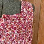 Faded Glory Vintage  Floral Smocked Sleeveless Button Up Crop Top Sz M Photo 3