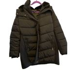 Andrew Marc Women's XL Black Hooded Puffer Jacket MidLength Winter Casual Formal Photo 5