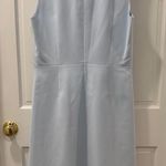 Lafayette 148  New York Sleeveless Sheath Dress Size 8 Light Blue Midi Length Photo 1