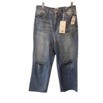 Ymi Size 17/30 Womens Distressed Light Wash Straight Leg Jeans NWT Photo 2