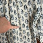 Sundance  Classic Melody Shirt Ivory & Navy Blue Top 100% Cotton Size XS Photo 8