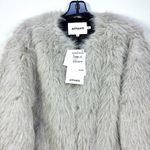 Apparis Uma Tinsel Crop Zip Front Shaggy Faux Fur Coat Silver XL NWT Jacket Photo 8