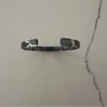 Anthropologie Eco-Resin and Jute Narrow Open Cuff in Grey and Beige Tan Photo 4