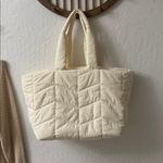 A New Day Cream White Quilted Puff Bag Photo 1