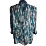 R & M Richards R&M Collection Blue Abstract Open Front Cardigan with Tank Top Photo 96