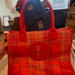 Tory Burch Pink Plaid Tote Photo 1