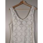 Lovers + Friends Crochet Maxi Dress Cream Sleeveless Scoop Neck Beach Cover Up L Photo 3
